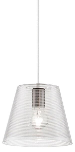 Lampada a sospensione, colore bianco trasparente, 23,5 cm, modello ELINOR