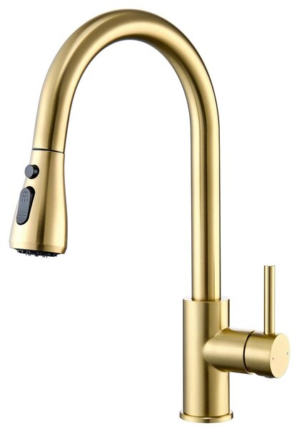 Solidchoice - Rubinetto da cucina con soffione estraibile ad alta pressione, colore antracite