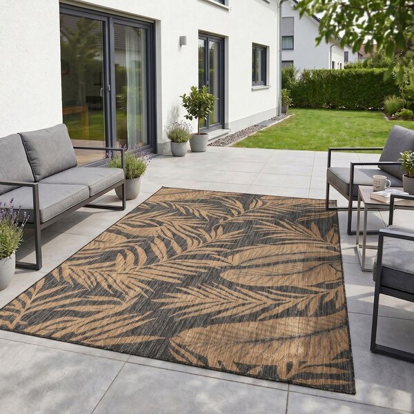 Tappeto da interno/esterno nero/marrone 120x170 cm Mira 1451 – Ayyildiz Carpets
