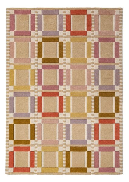 Tappeto di colore naturale in lana tessuto a mano 160x230 cm Quadro Wool – Flair Rugs