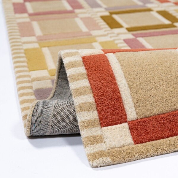 Tappeto di colore naturale in lana tessuto a mano 160x230 cm Quadro Wool – Flair Rugs