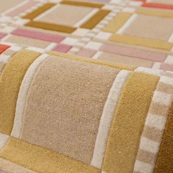 Tappeto di colore naturale in lana tessuto a mano 160x230 cm Quadro Wool – Flair Rugs