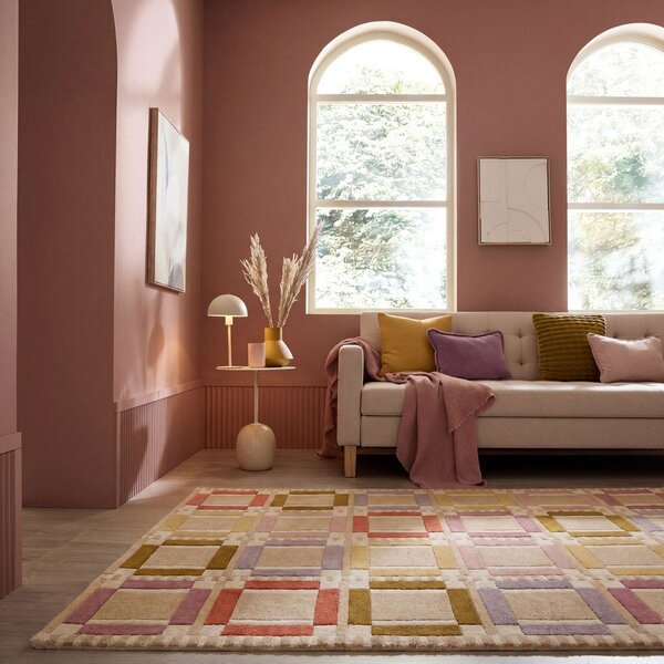 Tappeto di colore naturale in lana tessuto a mano 160x230 cm Quadro Wool – Flair Rugs