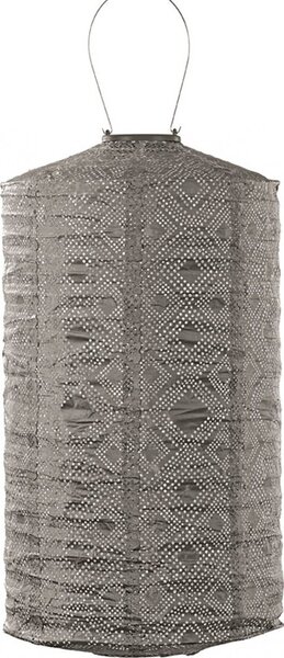 LUMIZ Lanterna solare a cilindro a mosaico - 28 cm - Taupe