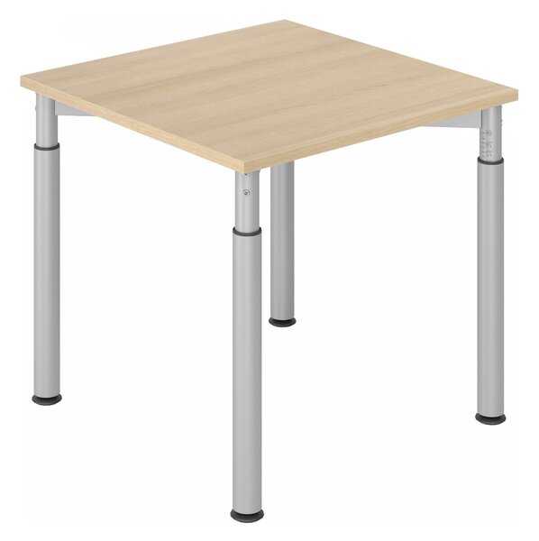 HAMMERBACHER YS08 höhenverstellbarer Schreibtisch eiche quadratisch