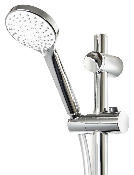 Set doccia tecuro ew-100 - con doccetta a 5 funzioni, flessibile da 160 cm, asta a muro da 100 cm