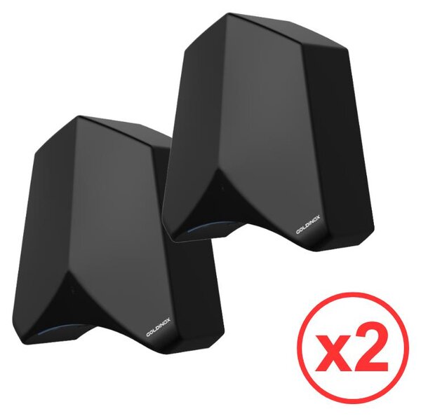 Set di 2 asciugamani elettrici di design con sensore - Neri - PREMIUM - GOLDINOX