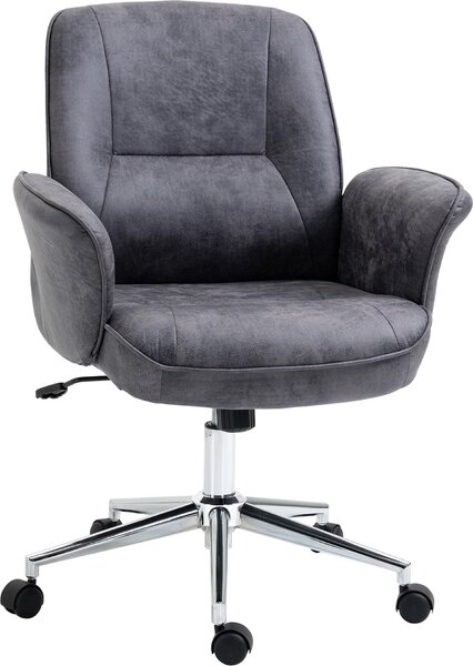 Sedia da ufficio Moonbite XXL con funzione basculante, sedia da scrivania ergonomica con altezza regolabile da 92 a 102 cm, design moderno a forma di conchiglia, portata massima di 120 kg, realizzata in acciaio, colore grigio