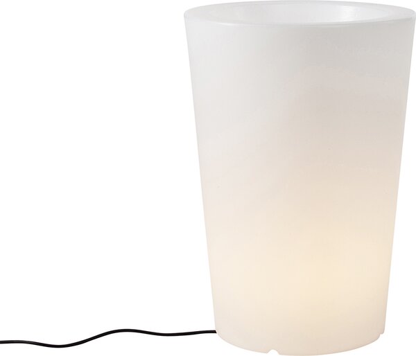 Lampada da esterno bianca da 60 cm con vaso per fiori IP44 Verano