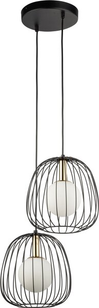 Lampada a sospensione BELL bianco-nero-oro 2xG9x12W in metallo, dimensioni: 120x38x24 cm, IP20, Sigma Lighting