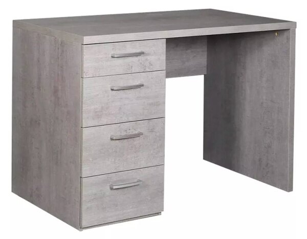 Scrivania da Ufficio 4 Cassetti 109,9x60x75,4 cm in Truciolare Nobilitato Cemento
