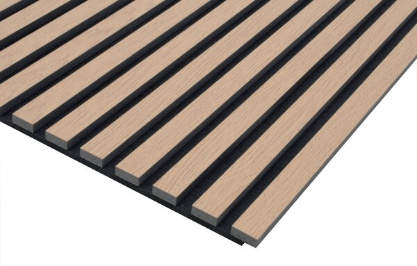 Set 5 Pannelli Fonoassorbenti per Interno da Parete 57,25x1,9x120 cm in MDF e Carta Melaminica Rovere