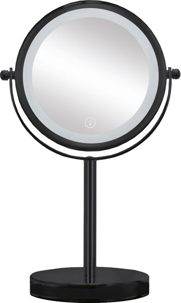 Specchio cosmetico a LED Kleine Wolke BRIGHT MIRROR Nero