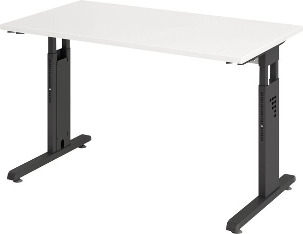 Scrivania VOS612/W/G Piedi a C 120x67cm bianco/grigio