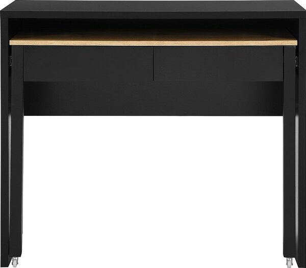 Consolle allungabile con 2 cassetti - Colori nero e legno - LOAVIA