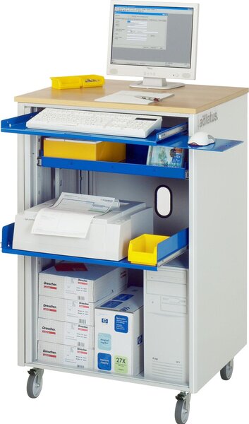 PC workstation mobile grigio/blu