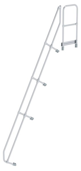 Scala con piattaforma 60° Secondo corrimano per 14 gradini Inclinazione 60°