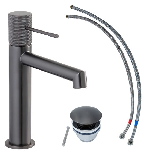 Miscelatore per lavabo SCHÖNER WOHNEN collezione KADIA M, industriale, rubinetto adatto ai lavabi a parete del vostro bagno