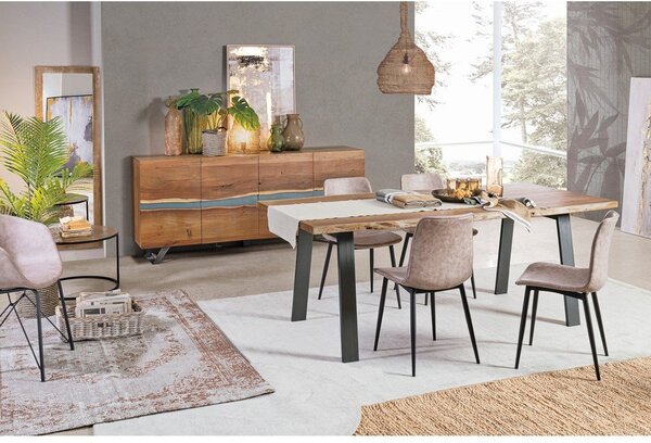 Lampadario color ottone in acciaio Amish – Bizzotto