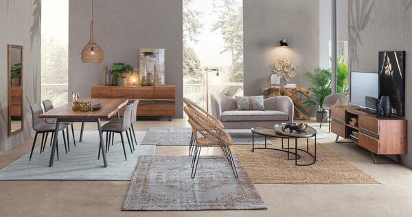 Lampadario color ottone in acciaio Amish – Bizzotto