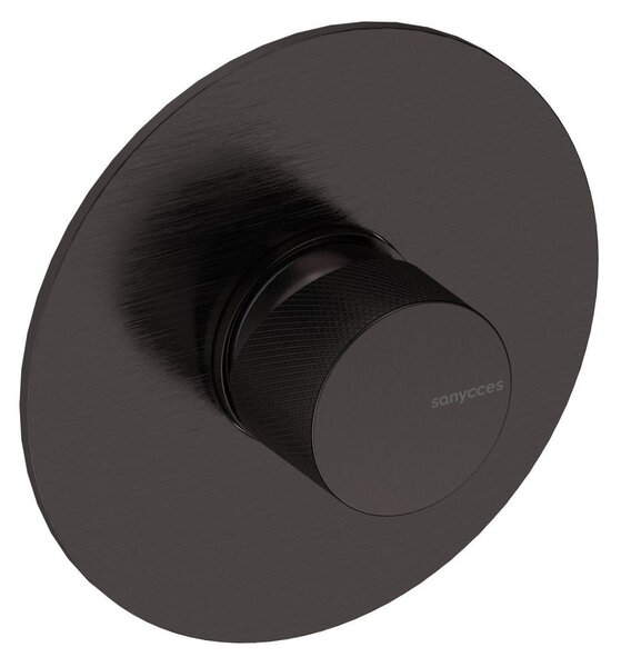 SANYCCES LOOP K Miscelatore doccia da incasso con corpo da incasso, nero metallizzato