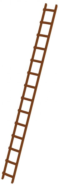 Scala per tetti in legno 14 pioli