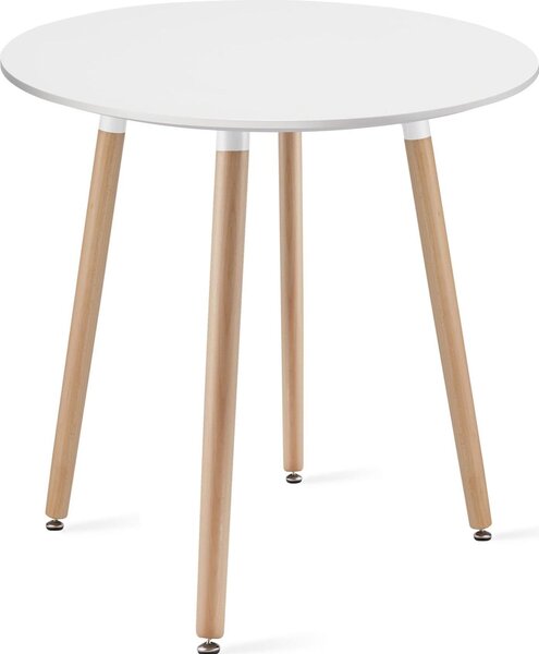 Tavolo da pranzo rotondo bianco KAMI 60x60 cm