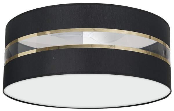 Plafoniera rotonda ULTIMO nera 3xE27x40W in tessuto, dimensioni: 15x50x50 cm, IP20, Milagro