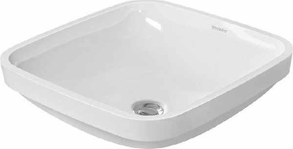Lavabo da incasso Duravit DURASTYLE con sfioratore, senza foro per rubinetto panca, 370 x 370 mm, senza foro per rubinetto bianco