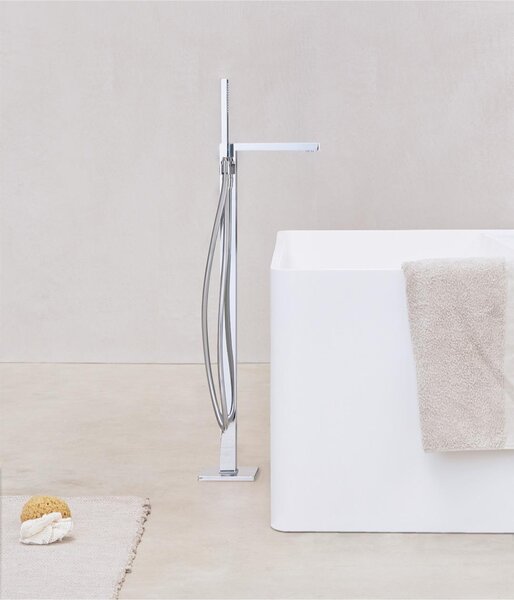 SANYCCES CUBO Miscelatore monocomando per vasca da bagno, cromato