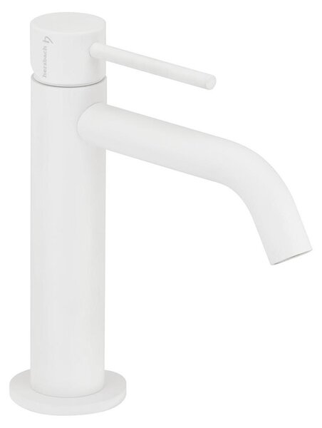 Herzbach DEEP WHITE Miscelatore monocomando per lavabo Slim S-Size senza scarico, bianco opaco