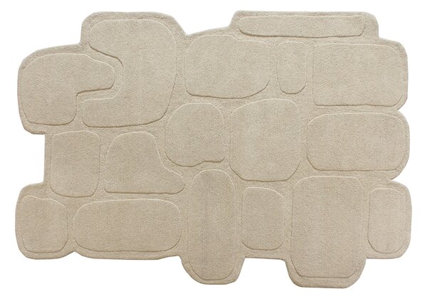 Tappeto asimmetrico taftato 100% lana 160 x 230 cm Beige 2200g/m² - UPEGA