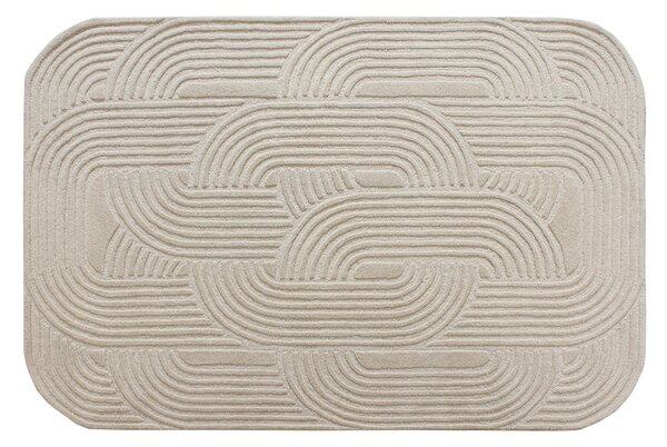 Tappeto taftato 100% lana 160 x 230 cm Beige - 2200g/m² - ARANEL