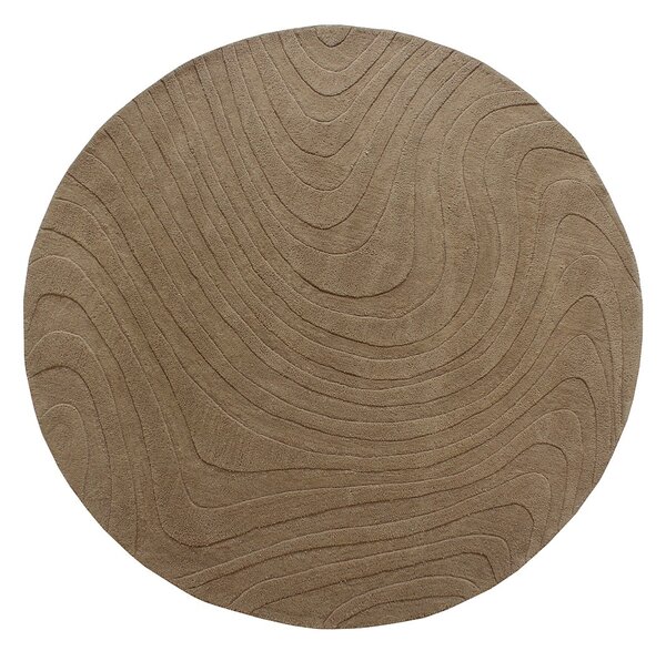 Tappeto taftato rotondo 100% lana D.200cm Talpa 2000g/m² - NOELIA