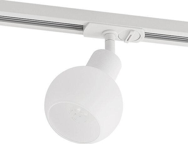 Faretto su binario Lindby Linaro, E14, bianco, Ø 10 cm, monofase