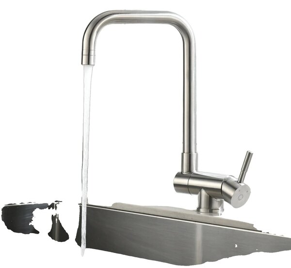 Rubinetto da cucina, girevole a 360°, design pieghevole, raccordo G3/8