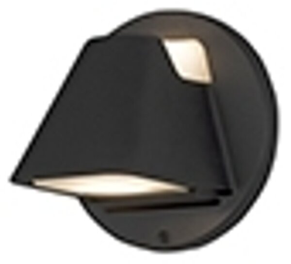 Hild applique 2xGU10 nero, vetro satinato