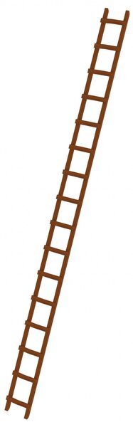 Scala per tetti in legno 16 pioli