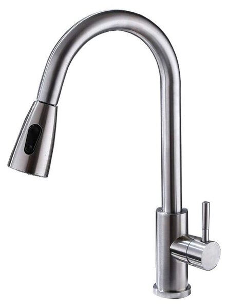 Solidchoice - Rubinetto da cucina con erogatore estraibile e design ad arco alto