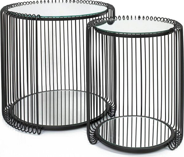 Set di tavolini KARE WIRE DOUBLE II nero