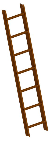 Layher 1051 Scala da tetto marrone nocciola 7 pioli