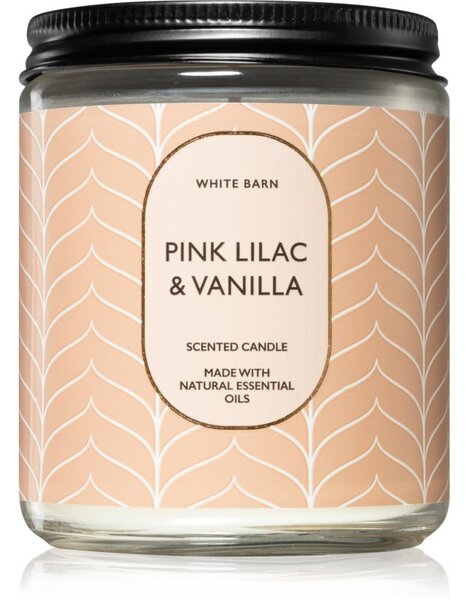 Bath & Body Works Pink Lilac & Vanilla candela profumata con oli essenziali 198 g