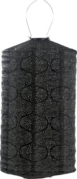LUMIZ Lanterna solare Tigres Cilindro - 28 cm - Nero