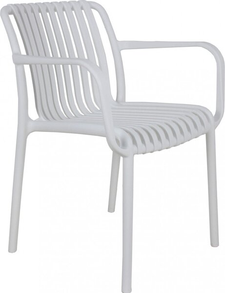 VivaGarden Sedia per Esterni Impilabile in Polipropilene Dimensioni 58x57x80 cm colore Bianco - Kandinsky