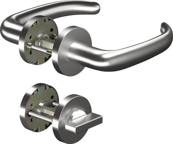 Set di rosette CORE+8999 8mm / 6501 / 7122 WC AL Alluminio Forma a U DIN sinistra / destra D/D