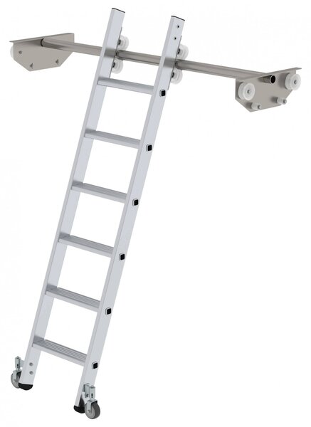 Scaletta mobile per scaffalatura doppia 6 gradini