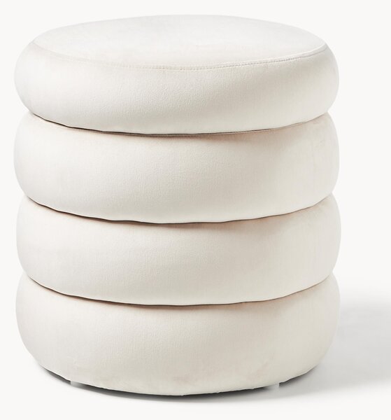 Pouf imbottito in velluto con contenitore Alto