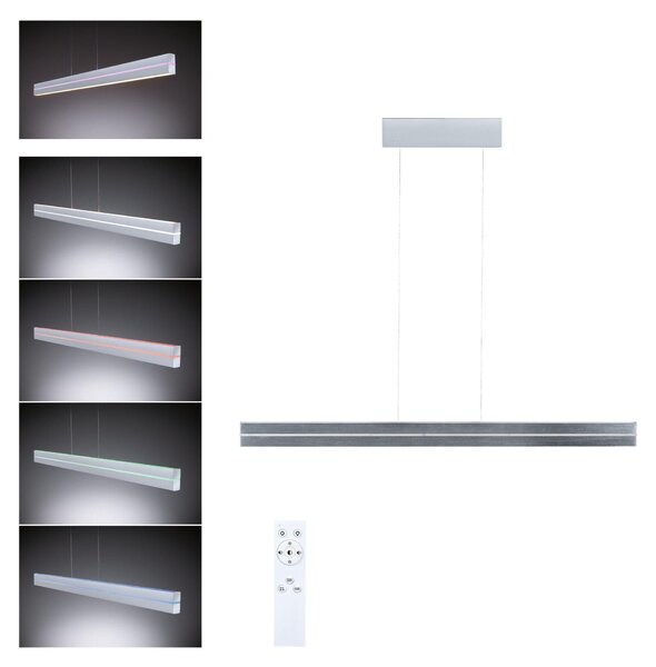 Paulmann Lampada a sospensione LED Raiko con RGBW e Tunable White argento