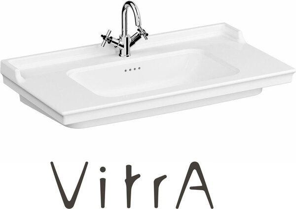 Lavabo Vitra VALARTE 80 cm con smalto igienico, bianco