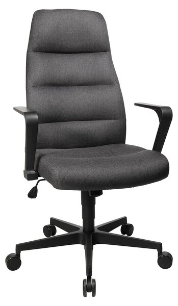 Poltrona da ufficio Chairman 70, color antracite, 63x64x124 cm, con braccioli